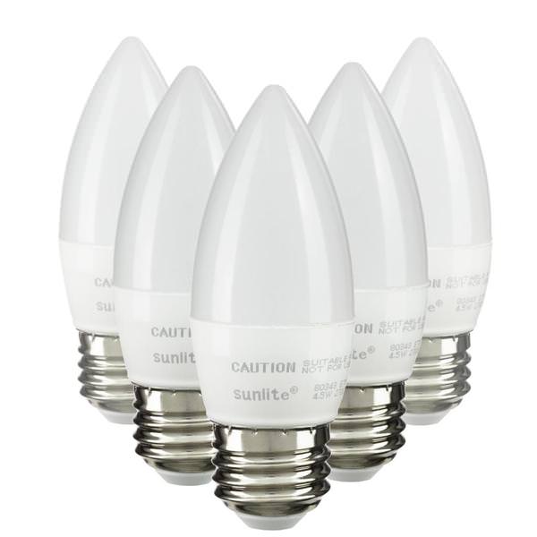 4.5 watt 120 volt B11 Medium Screw Base 2700K Warm White LED Light Bulb (6 Pack)