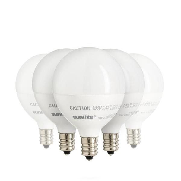 7 watt 120 volt G16 Candelabra Screw Base 2700K Warm White LED Light Bulb (6 Pack)
