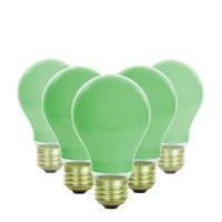 Sunlite 40 watt 120 volt A19 Green Medium Screw Base Ceramic Incandescent Light Bulb (6 Pack)