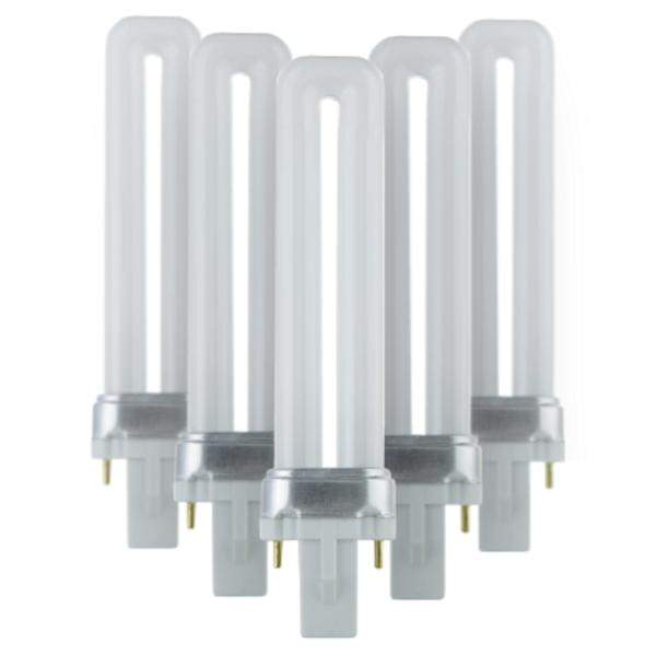 7 watt PL 2-Pin Base 3500K Neutral White Single Tube CFL (10 Pack)