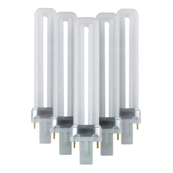 9 watt PL 2-Pin Base 2700K Warm White Fluorescent light Bulb (10 Pack)