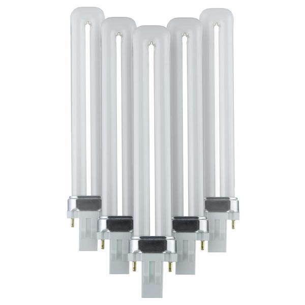 9 watt PL 2-Pin Base 3000K Natural White Fluorescent light Bulb (10 Pack)