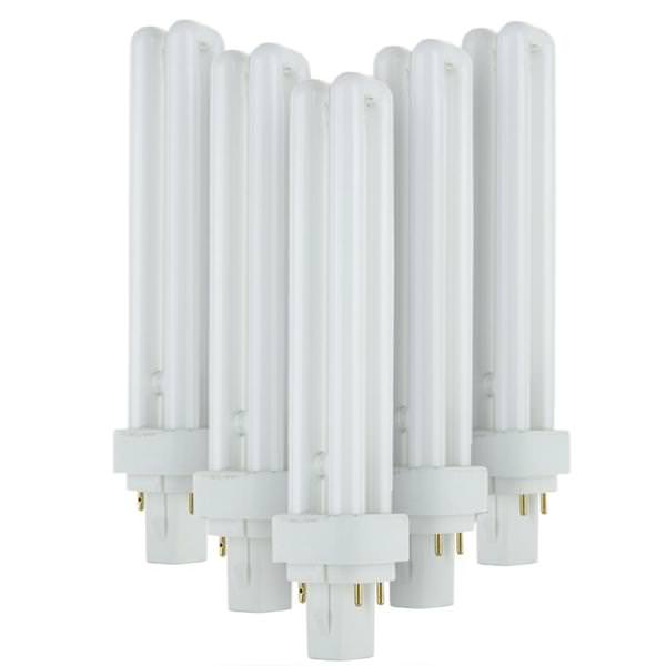 13 watt 120 volt PLD 2-Pin Base 2700K Warm White Twin Tube Fluorescent Bulb (10 Pack)
