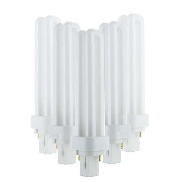 18 watt PLD 2-Pin Base 4100K Cool White Compact Fluorescent  Light Bulb (10 Pack) 