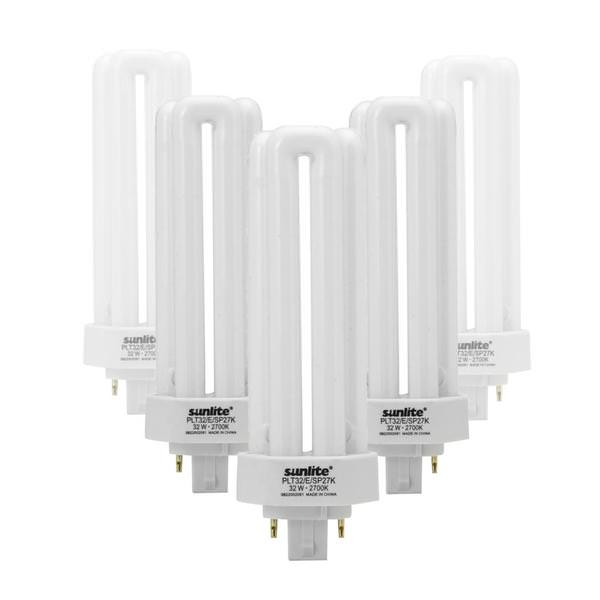 32 watt PLT 4-Pin Base 2700K Warm White Comoact Fluorescent Light Bulb (10 Pack) 