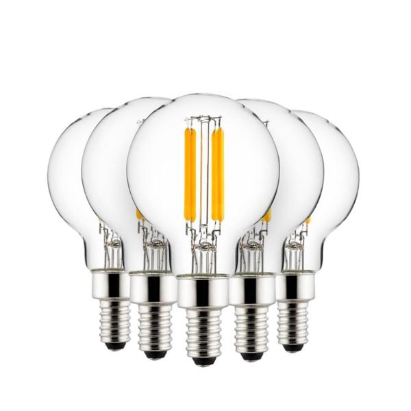 2.5 watt 120 volt G16.5 Candelabra Screw Base 3000K Natural White Clear LED Light Bub (6 Pack)