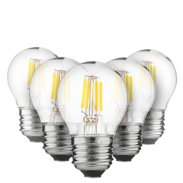3 watt 120 volt G16 Medium Screw (E26) 2700K Warm White LED Light Bulb (6 Pack)