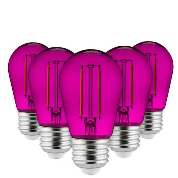 2 watt 120 volt S14 Medium Screw Base Purple Incandescent Light Bulb (6 Pack)