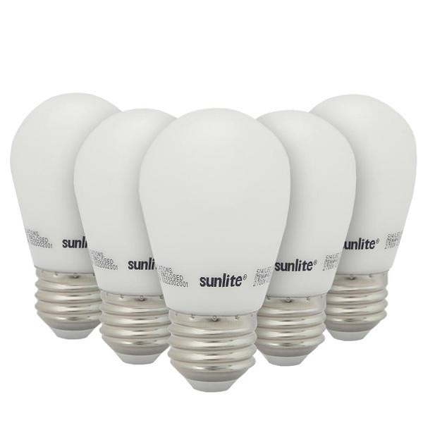 1 watt 120 volt S14 Medium Screw Base 2700K Warm White LED Light Bulb (6 Pack)