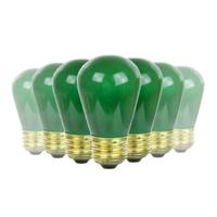 View 11 watt S14 Medium Screw Base Green Incandescent Light Bulb (12 Pack)