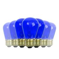 View 11 watt S14 Medium Screw Base Blue Incandescent Light Bulb (12 Pack)