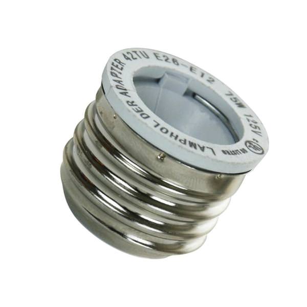 Medium Screw (E26) to Candelabra Screw (E12) Socket Adapter/Reducer  (6 Pack)