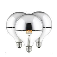 Sunlite 7 watt 120 volt G40 Medium Screw Base 2700K Warm White Silver Bowl (3 Pack)