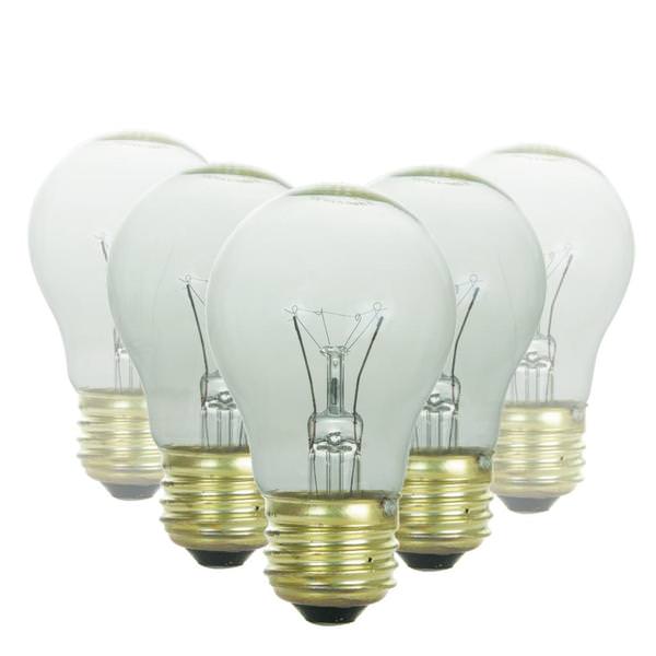 40 watt 120 volt A15 Medium Screw Base 2600K Warm White Clear Appliance Incandescent Light Bulb