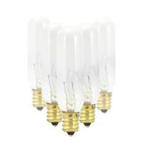 Sunlite 25 watt 120 volt T6 Candelabra Screw Base 2600K Warm White Clear Incandescent Light Bulb