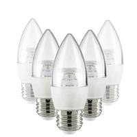 Sunlite 120 volt B13 Medium Screw Base 5000K Daylight Clear LED Light Bulb (6 Pack)