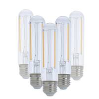 Sunlite 2 watt 120 volt T10 Medium Screw Base 2700K Warm White Clear LED Light Bulb (6 Pack)