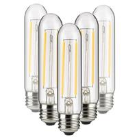 Sunlite 2 watt 120 volt T10 Medium Screw Base 3000K Natural White Clear LED Light Bulb (6 Pack)