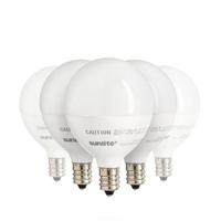 Sunlite 5 watt 120 volt G16.5 Candelabra Screw Base 3000K Natural White LED Light Bulb (6 Pack)