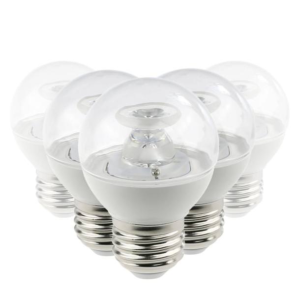 5 watt 120 volt G16 Medium Screw Base 4000K Cool White Clear LED Light Bulb (6 Pack)