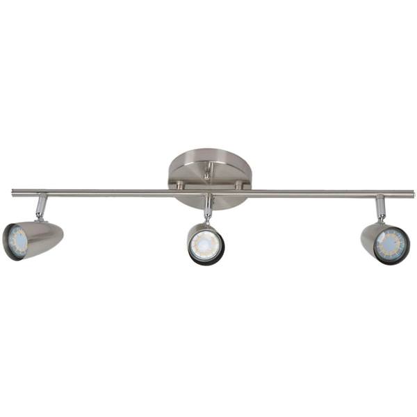 24" 3 Light 120 volt Plug in Brushed Nickel Indoor Track Light Fixture
