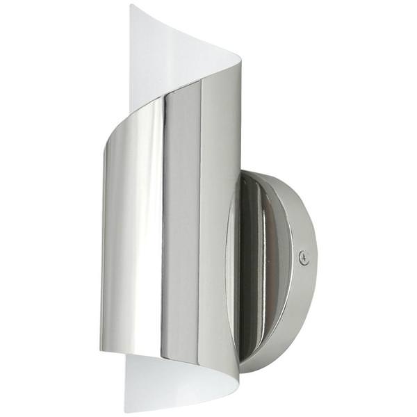 9.8" Indoor Polished Nickel Swirl Indoor Decorative Wall Sconce Fixture
