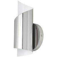 Sunlite 9.8" Indoor Polished Nickel Swirl Indoor Decorative Wall Sconce Fixture
