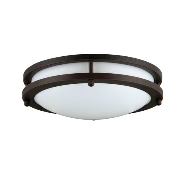 12" 15 watt 120 volt CCT Selectable Oil Rubbed Bronze LED Ceiling Light Fixture