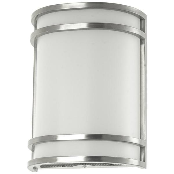 Selectable watt 120 volt CCT Selectable Brushed Nickel Half Cylinder LED Wall Sconce Light Fixture