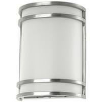 Sunlite Selectable watt 120 volt CCT Selectable Brushed Nickel Half Cylinder LED Wall Sconce Light Fixture