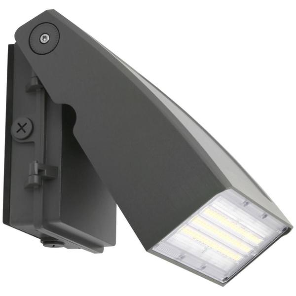 Selectable watt 120/347 volt CCT Selectable Dark Bronze Adjustable LED Slim Wall Pack Light Fixture