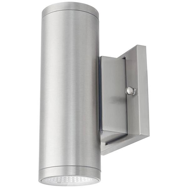 8" 2 Light 24 watt 120 volt CCT Selectable Brushed Nickel LED Wall Sconce Fixture