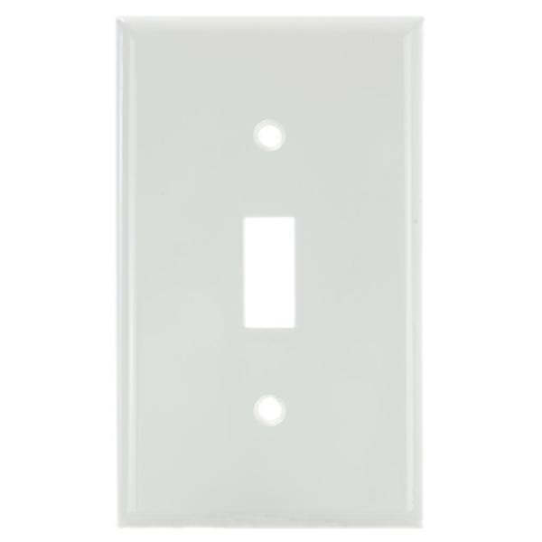 1 Gang White Toggle Wallplate