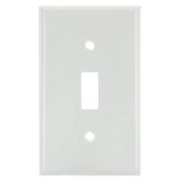 Sunlite 1 Gang White Toggle Wallplate