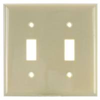 Sunlite 2 Gang Ivory Toggle Wallplate