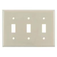 Sunlite 3-Gang Ivory Toggle Wallplate