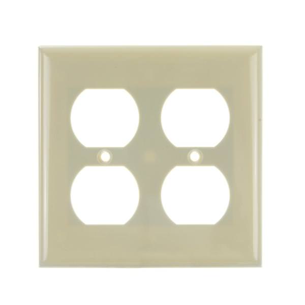 2-Gang Ivory Duplex Wallplate
