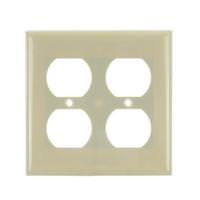 Sunlite 2-Gang Ivory Duplex Wallplate
