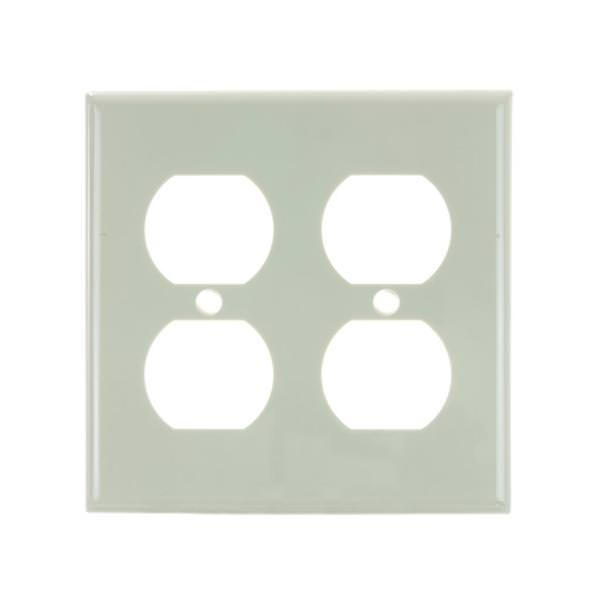2-Gang Almond Duplex Wallplate