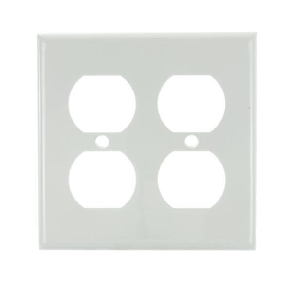 2-Gang White Duplex Wallpack