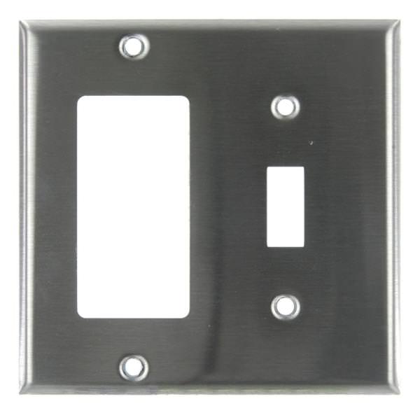 2-Gang Steel Toggle / Decorative Wallplate