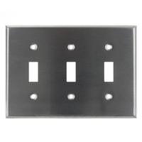 Sunlite 3-Gang Steel Toggle Wallplate