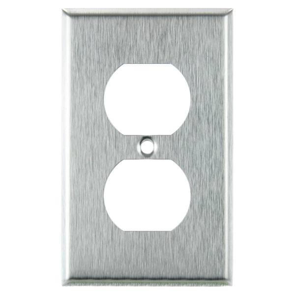 1-Gang Steel Duplex Wallplate