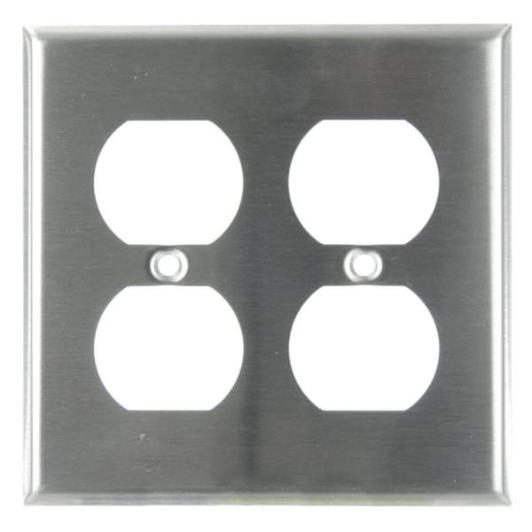 2-Gang Steel Duplex Wallplate