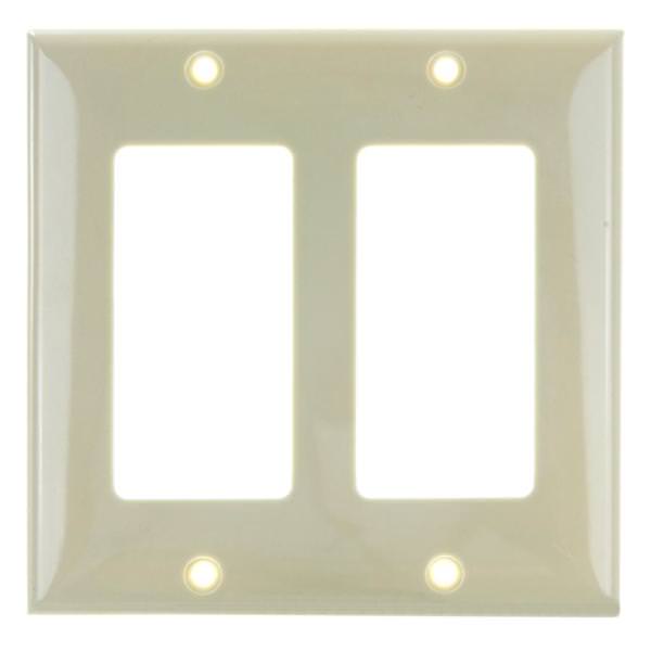 2-Gang Ivory Decorative Wallplate