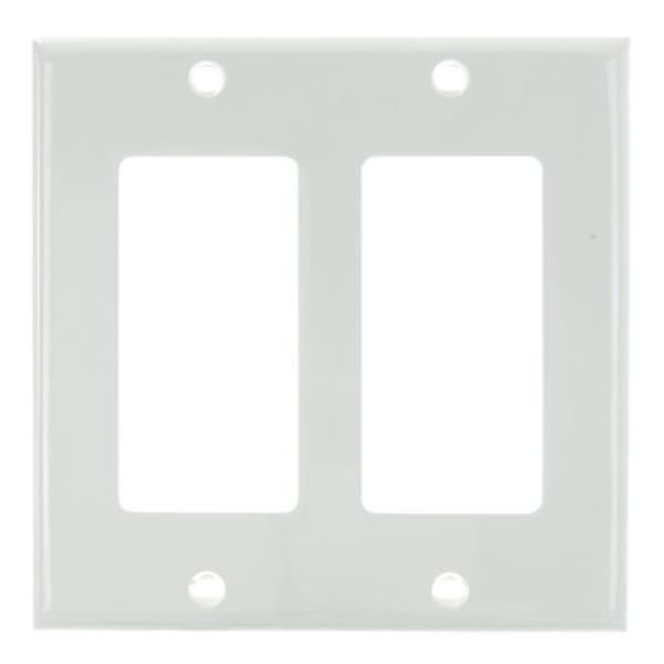 2-Gang White Decorative Wallplate