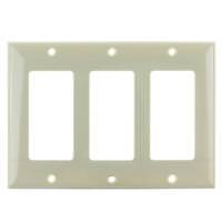 Sunlite 3-Gang Ivory Decorative Wallplate
