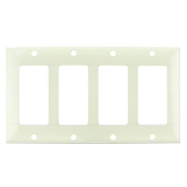 4-Gang Almond Decorative Wallplate