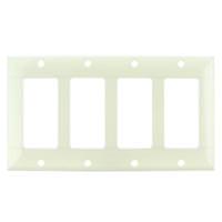 Sunlite 4-Gang Almond Decorative Wallplate