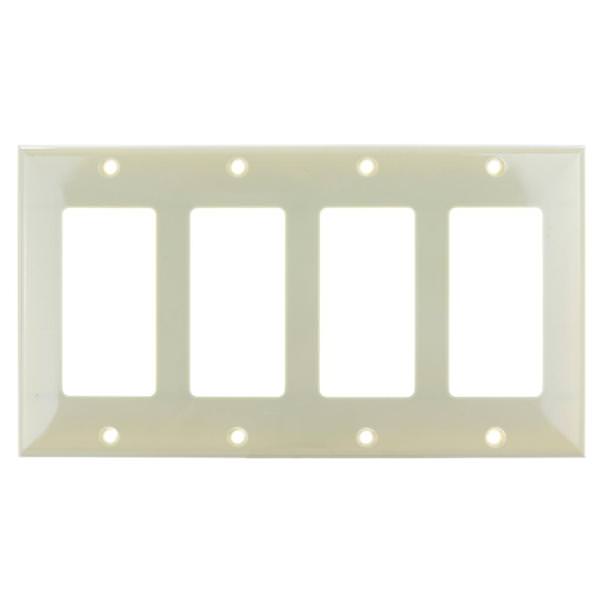 4-Gang Ivory Decorative Wallplate